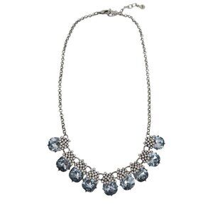 LOFT blue crystal drops necklace